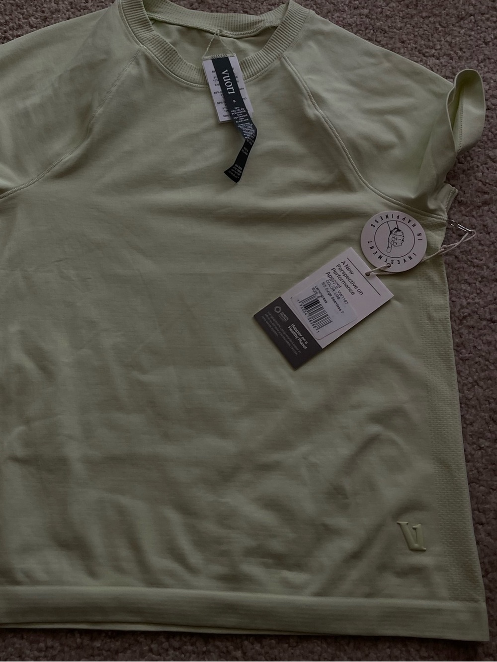 nwt vuori short sleeve seamless surge tee